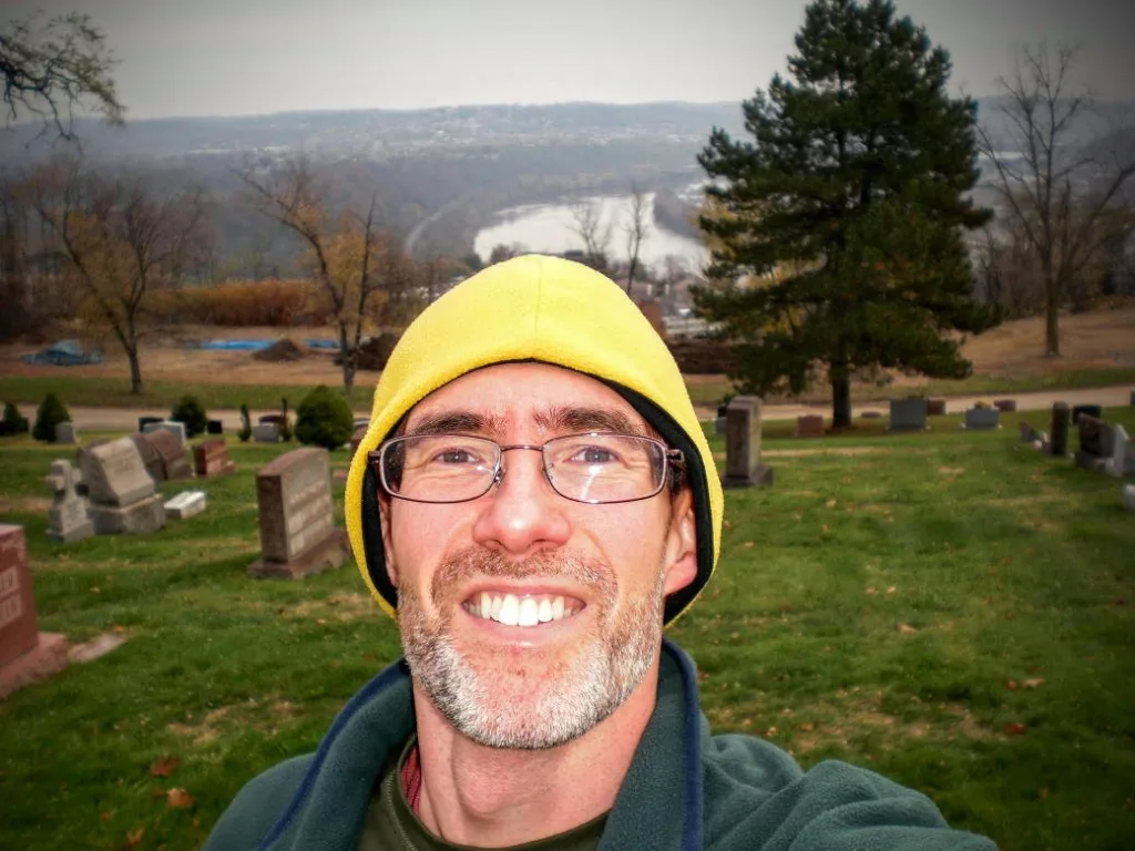 jogging at Calvary Cemetery