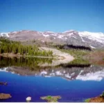 mountain peak along bicycle route