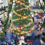 department store tree near Christmas