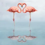 flamingo heart