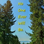 nature photo with trees, bicycle, and inspirational quote about authenticity