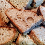 sourdough bread crumb interior closeup