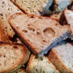 sourdough bread crumb interior closeup